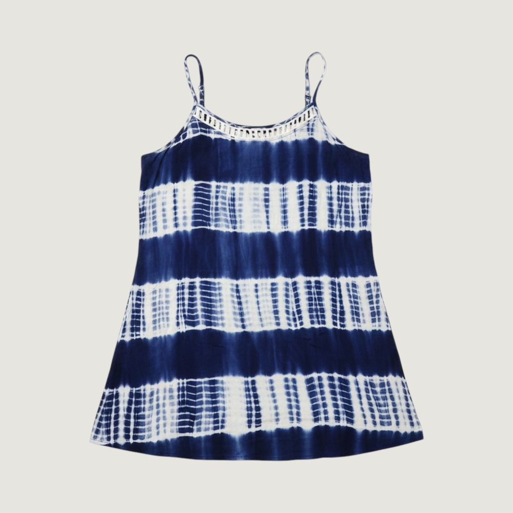 Boho Tie Dye‎ Mini Dress | Strappy Back Swing Dress | Entro | Size L